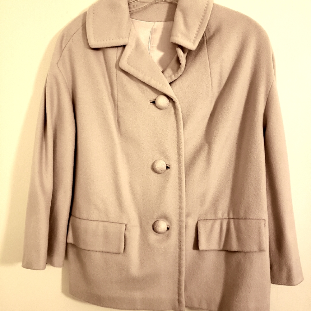 Vintage silk-lined short coat 3/4 sleeves